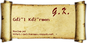 Gál Kármen névjegykártya