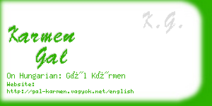 karmen gal business card